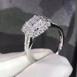 Vierkante Zirconia Trouwring