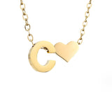 Tijdloos Initiaal Collier met Hart Hanger