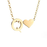 Tijdloos Initiaal Collier met Hart Hanger