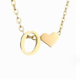 Tijdloos Initiaal Collier met Hart Hanger