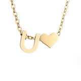 Tijdloos Initiaal Collier met Hart Hanger