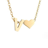 Tijdloos Initiaal Collier met Hart Hanger