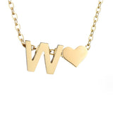 Tijdloos Initiaal Collier met Hart Hanger