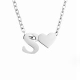 Tijdloos Initiaal Collier met Hart Hanger