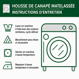 Léa - Housse de canapé matelassée Prairie Lumineux