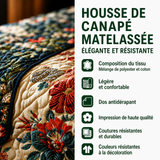 Corinne - Housse de canapé matelassée Style Rodéo Rustique