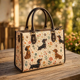Sac à main - Chat coloré dans le jardin de fleurs