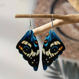 Vintage Oorbellen met Exotische Vlinder Vleugels