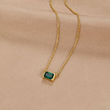 Delicaat Collier met Smaragd