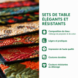 Valérie - Set de table matelassé Poule