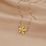 Elegante Halsketting met Gouden Bloem