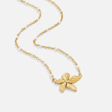 Elegante Halsketting met Gouden Bloem
