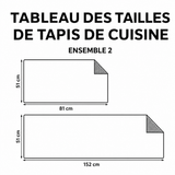 Bertille - Tapis de cuisine Pin Doré (lot de 2)