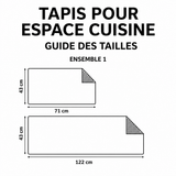 Anouk - Tapis de cuisine Esprit Ancestral (lot de 2)
